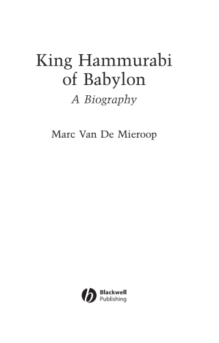 King Hammurabi of Babylon