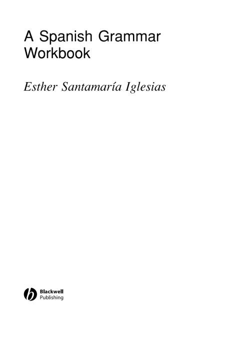 Cover image for book A Spanish Grammar Workbook