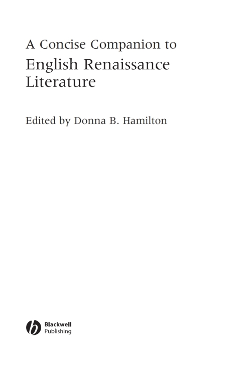 Cover image for book A Concise Companion to English Renaissance Literature