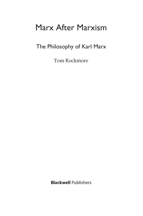 Cover image for book Marx After Marxism