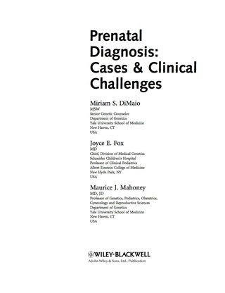 Prenatal Diagnosis Cases and Clinical Challenges