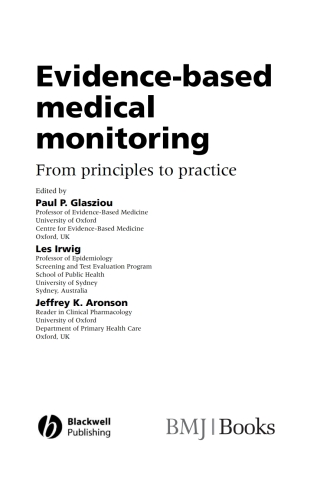 Evidence-Based Medical Monitoring: From Principles to Practice