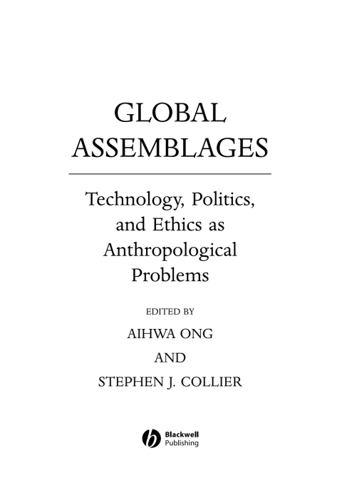 Cover image for book Global Assemblages