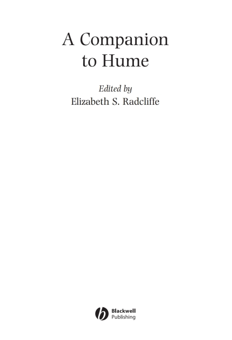 Cover image for book A Companion to Hume