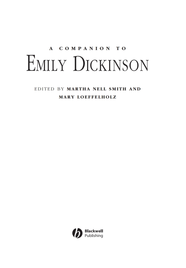 A Companion to Emily Dickinson