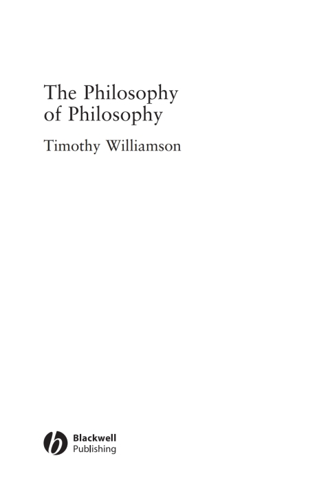 Cover image for book The Philosophy of Philosophy