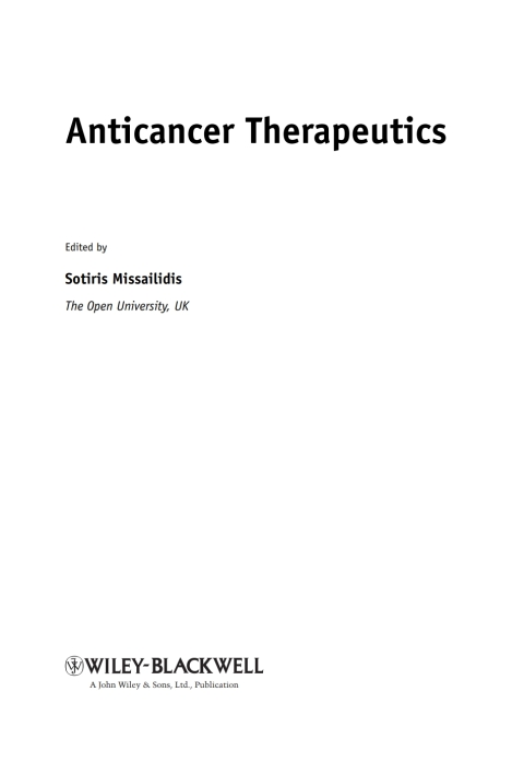 Cover image for book Anticancer Therapeutics