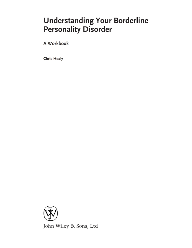 Understanding your Borderline Personality Disorder