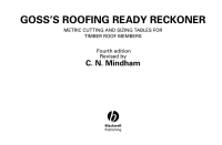 Cover image: Goss's Roofing Ready Reckoner 1st edition 9781405159210