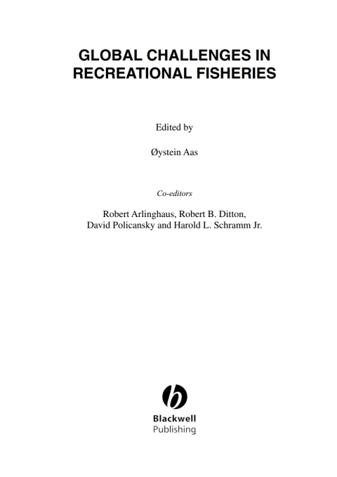 Cover image for book Global Challenges in Recreational Fisheries