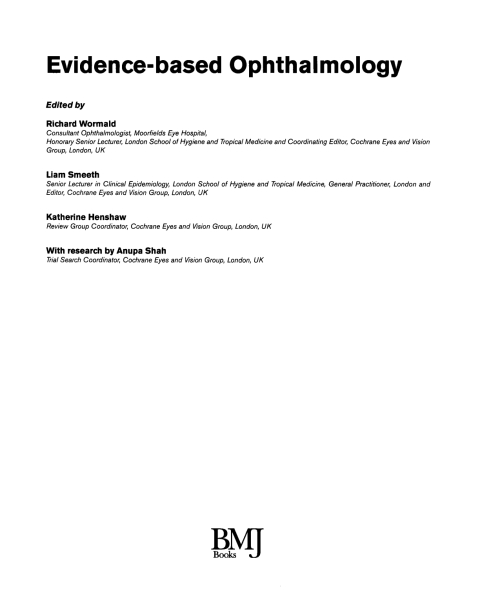 Cover image for book Evidence-Based Ophthalmology