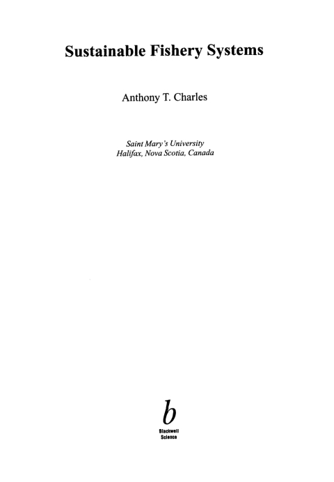 Cover image for book Sustainable Fishery Systems