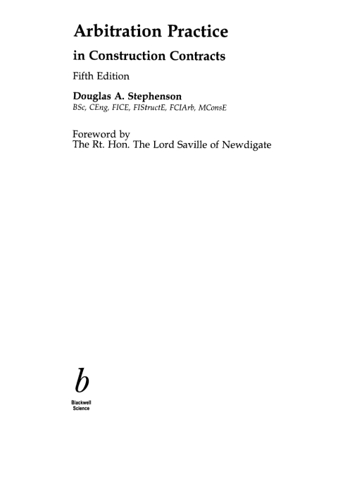 Cover image for book Arbitration Practice in Construction Contracts