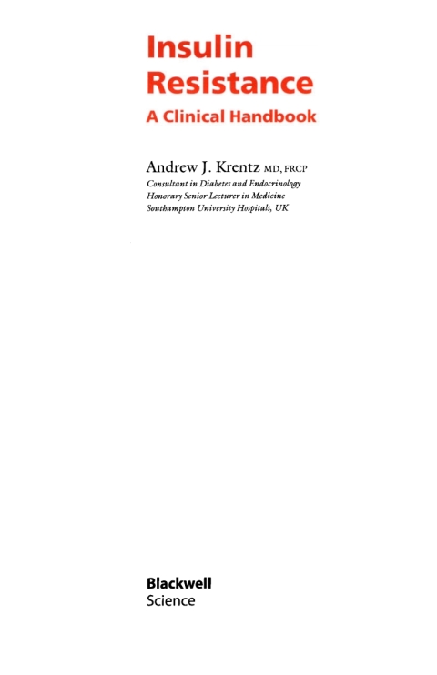Cover image for book Insulin Resistance