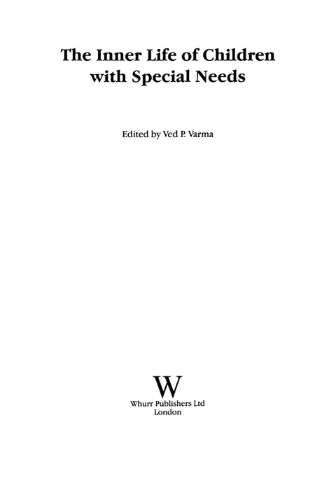 Cover image for book The Inner Life of Children with Special Needs