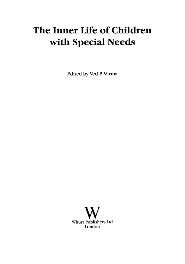 Inner Life of Children With Special Needs