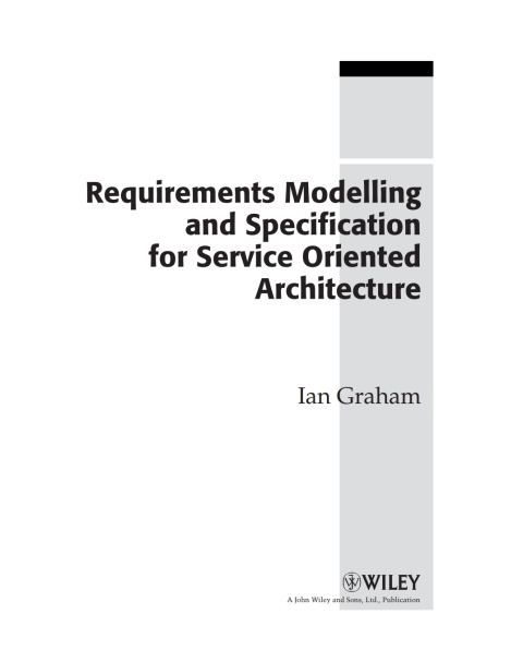 Cover image for book Requirements Modelling and Specification for Service Oriented Architecture