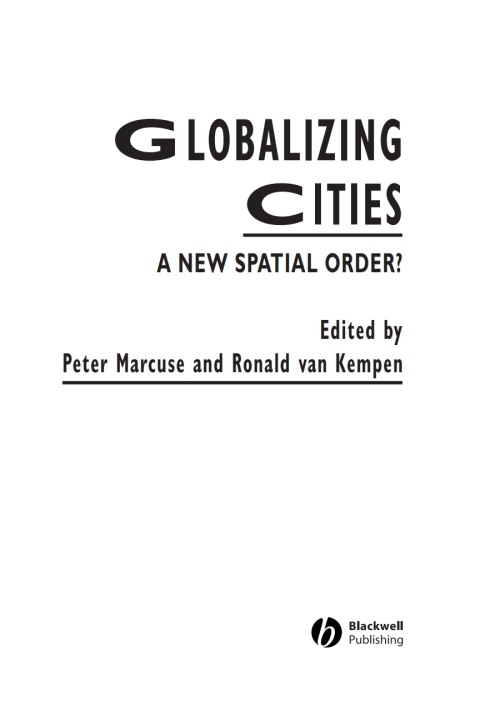 Cover image for book Globalizing Cities