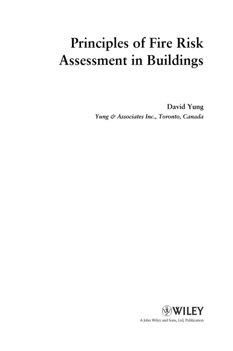 Cover image for book Principles of Fire Risk Assessment in Buildings