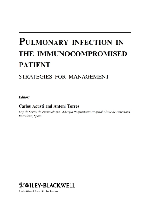 Cover image for book Pulmonary Infection in the Immunocompromised Patient
