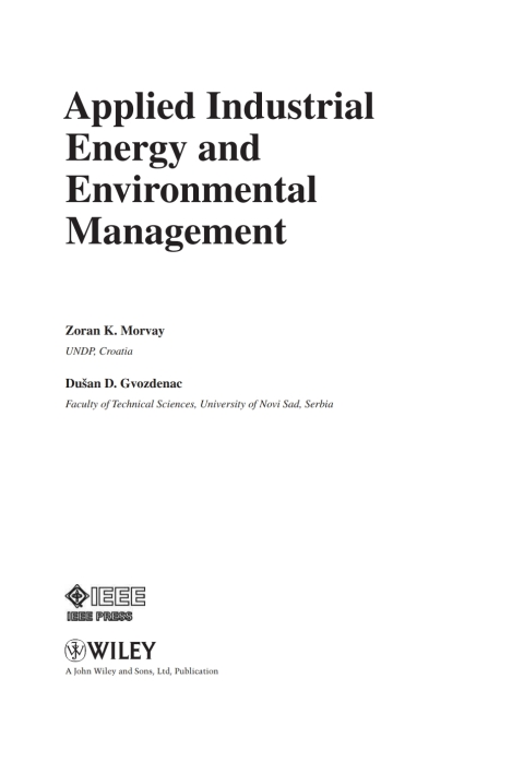 Cover image for book Applied Industrial Energy and Environmental Management