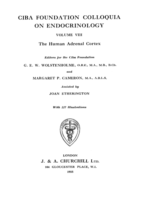 Cover image for book The Human Adrenal Cortex, Volume 8