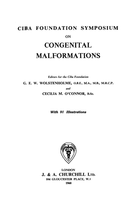Cover image for book Congenital Malformations