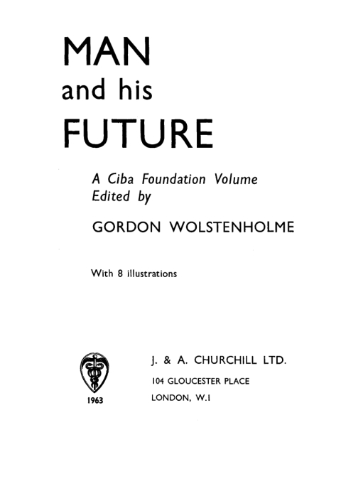Cover image for book Man and His Future