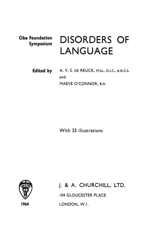Disorders of Language 