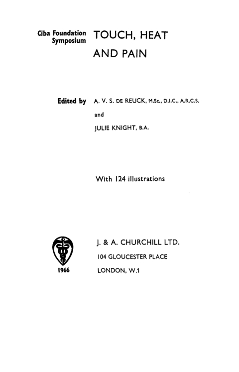 Touch, Heat and Pain 