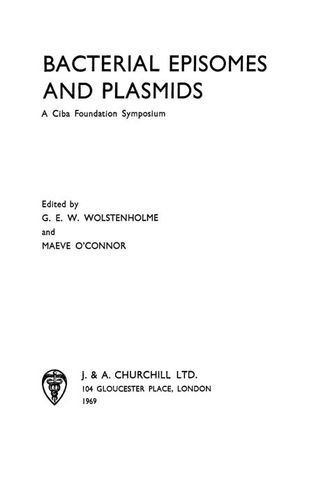 Cover image for book Bacterial Episomes and Plasmids