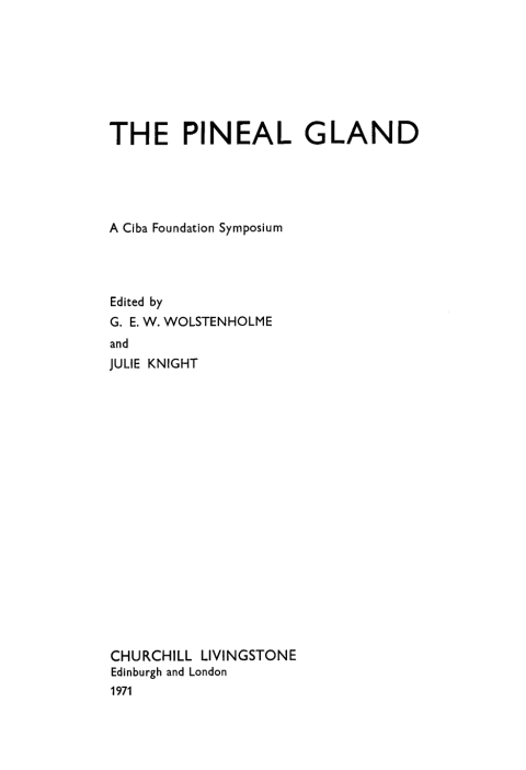 Cover image for book The Pineal Gland