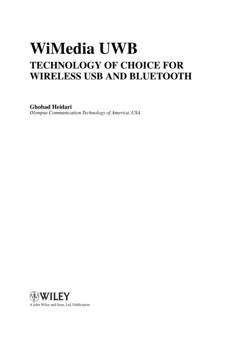 Cover image for book WiMedia UWB