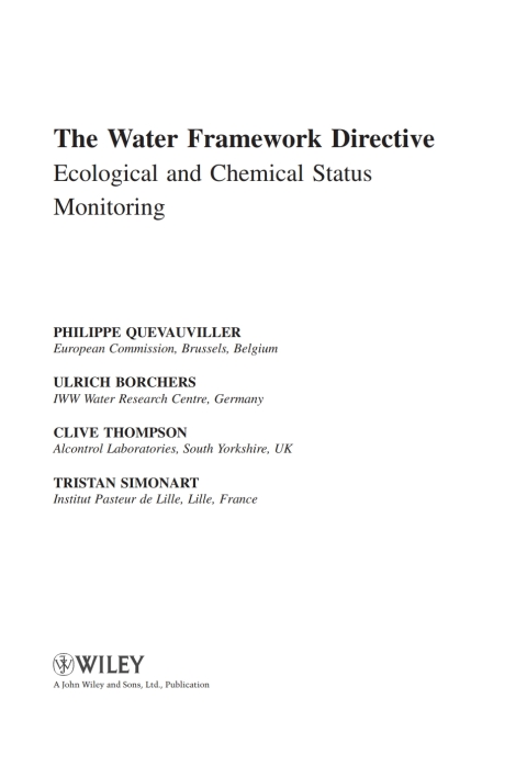 Cover image for book The Water Framework Directive