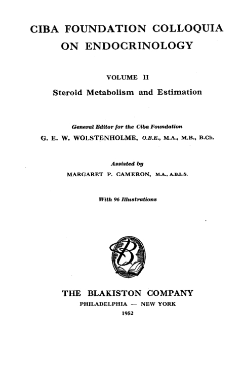 Cover image for book Estimation of Steroid Hormones, Volume 2
