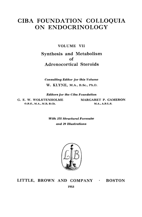 Cover image for book Synthesis and Metabolism of Adrenocortical Steroids, Volume 7