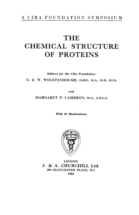 Cover image for book The Chemical Structure of Proteins