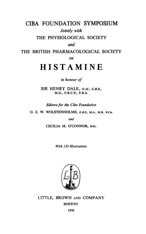 Cover image for book Histamine