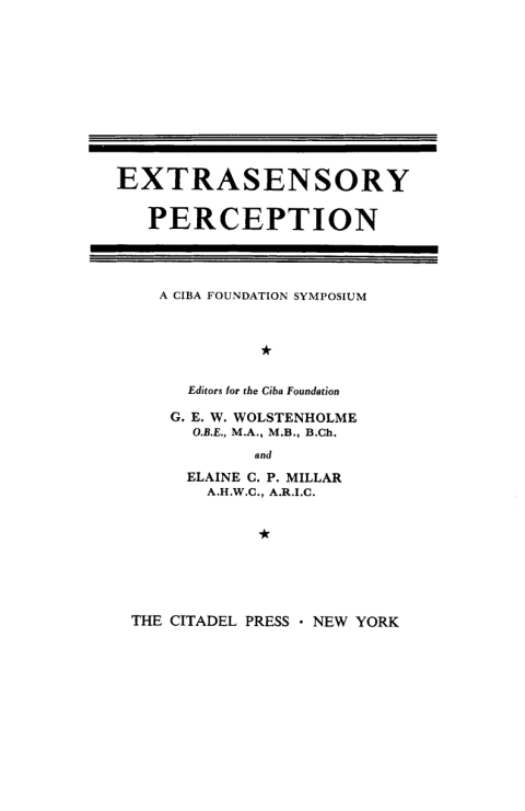 Cover image for book Extrasensory Perception