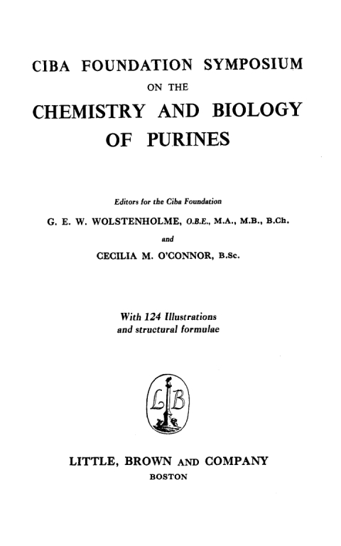 Cover image for book Chemistry and Biology of Purines