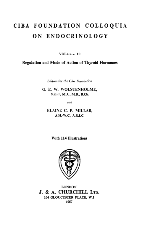Cover image for book Regulation and Mode of Action of Thyroid Hormones, Volume 10