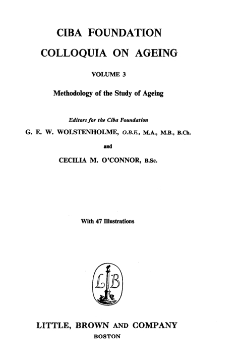 Cover image for book Methodology of the Study of Ageing, Volume 3