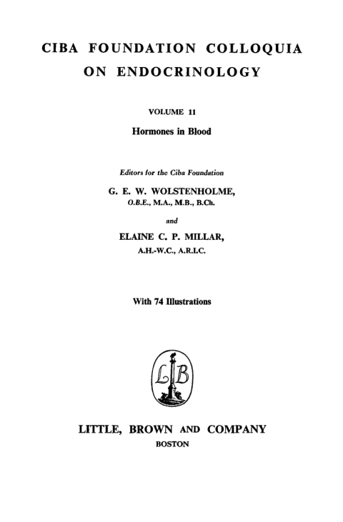 Cover image for book Hormones in Blood, Volume 11