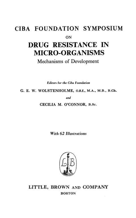 Cover image for book Drug Resistance in Micro-organisms