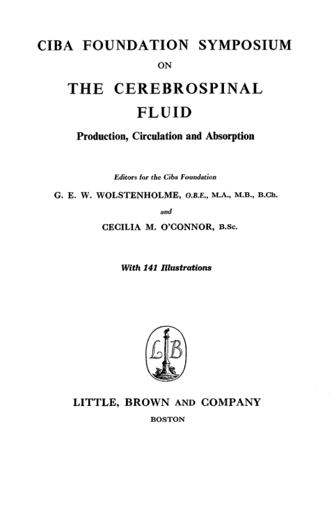 Cover image for book The Cerebrospinal: Fluid - Production, Circulation and Absorption