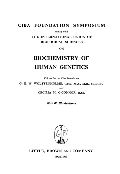 Cover image for book Biochemistry of Human Genetics