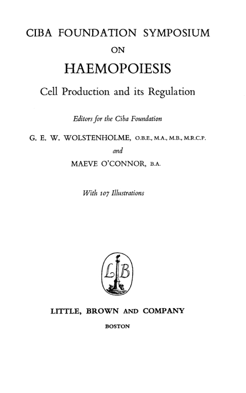 Cover image for book Haemopoiesis: Cell Production and its Regulation