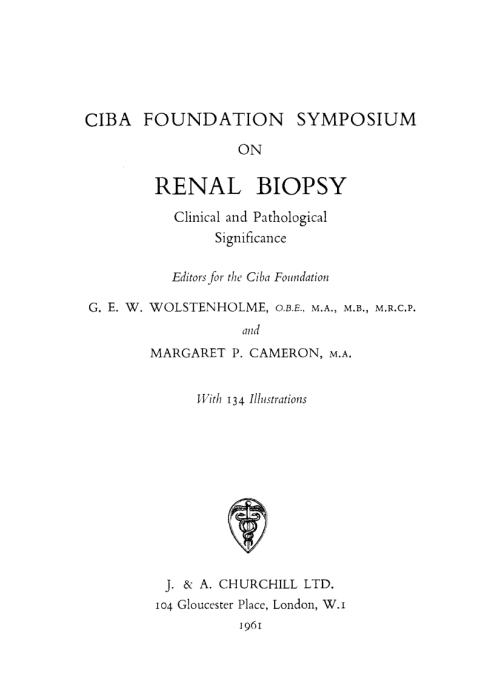 Cover image for book Renal Biopsy