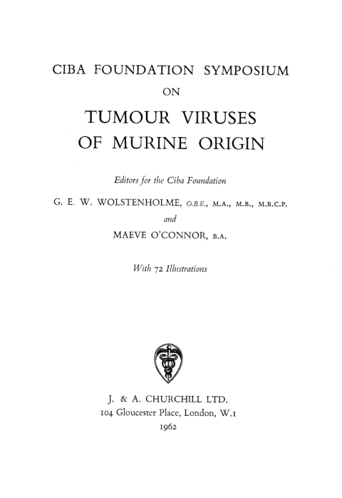 Cover image for book Tumour Viruses of Murine Origin