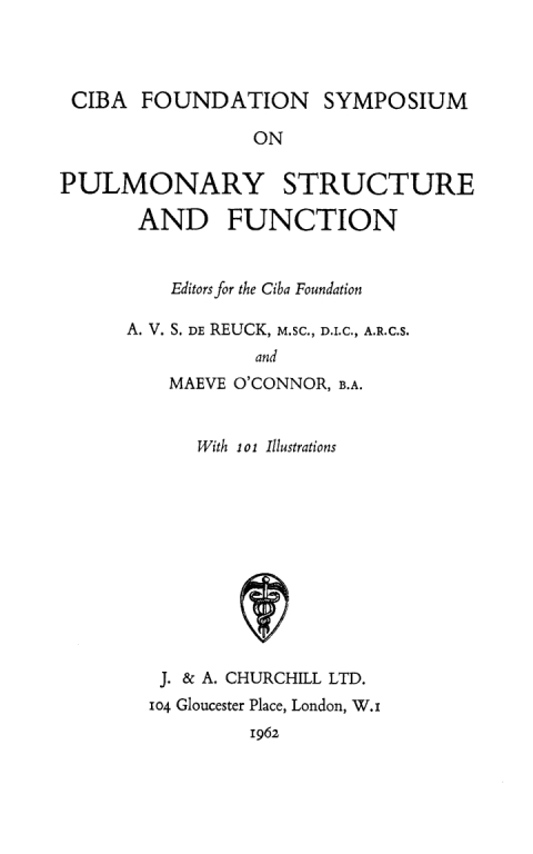 Pulmonary Structure and Function 